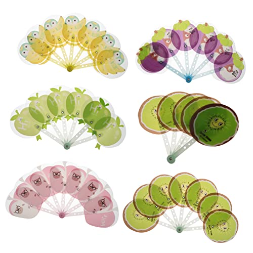 UTHCLO 8 Stück Teiliges Sommer Obst Faltventilator Dekorativer Handventilator aus Hochwertigem Kunststoff Tragbar für Reisen Hochzeiten und Sammlungen von UTHCLO