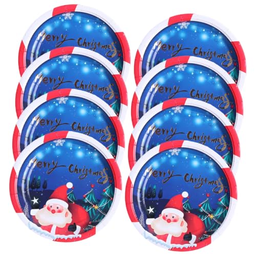 UTHCLO 8 Stück Weihnachtliche Einweg Pappteller Teilig Santa Claus Motiv Leichte Stapelbare Weihnachts Party Papierteller für Festliches Partygeschirr und Tischdeko UTHCLO 8 Stück Weihnachtliche Einweg Pappteller Teilig Santa Claus Motiv Leichte Stapelbare Weihnachts Party Papierteller für Festliches Partygeschirr und Tischdeko von UTHCLO