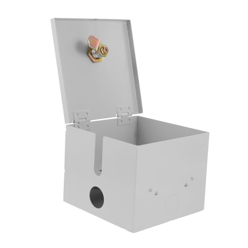 UTHCLO Abschließbares Wetterfestes Steckdosenschloss aus Rostfreiem Stahl Diebstahlschutz für Außensteckdosen Schutzbox für Verlängerungskabel und Elektrogeräte Robuste Zufällige Farbe von UTHCLO