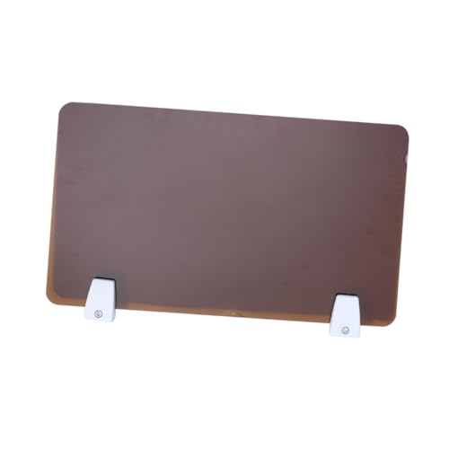 UTHCLO Acryl Büro Schreibtisch Trennwand Tee Farbton Praktische Desktop Partition für Office und Schule Installieren Störungsreduzierend Privater Arbeitsplatz Divider von UTHCLO