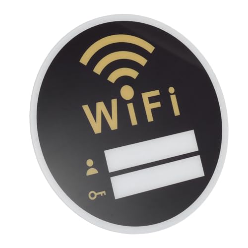 UTHCLO Acryl Wifi Schild Praktisches Selbstklebendes Wandzeichen mit Wifi Passwort Anzeige Wetterfestes Acrylschild für Gäste Home Hotel Öffentlicher Bereich Modernes Design von UTHCLO