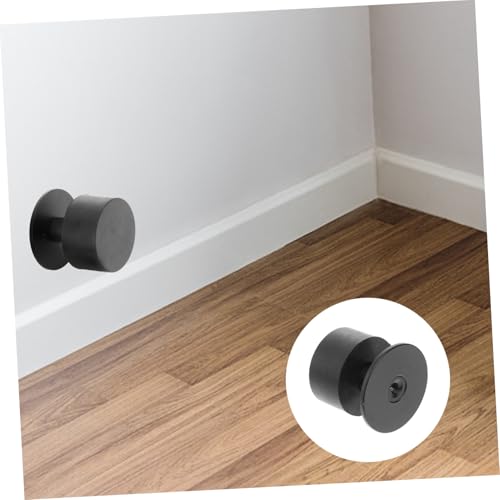 UTHCLO Anti collision Türstopper aus Edelstahl Schwarz Türpuffer mit Silikon Stoßdämpfer für Wohnraum Küche Balkon Leise Einfach Montierbar Wand Bodenbefestigung von UTHCLO