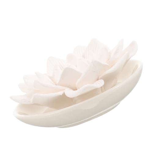 UTHCLO Aromatherapie Duftstein Diffuser mit Lotusblumen Design Tragbarer Duftstein für Ätherische Öle Duftspender für Büro Auto Schlafzimmer und Badezimmer Einfache Anwendung von UTHCLO