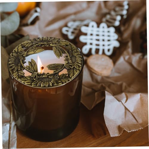 UTHCLO Aromatherapie Kerzendeckel Winddicht Retro Design aus Zinklegierung mit Wärme Sammelnder Funktion für Duftkerzen Ø Aromakerzen Abdeckung von UTHCLO