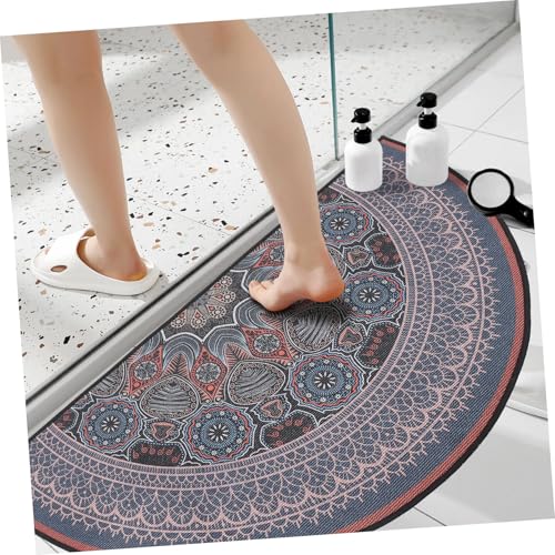 UTHCLO Bohemian Stil Halbrunder Teppich rutschfest Wasserabweisend Eingangsmatte für Badezimmer Wohnzimmer Mystisches Mandala Design Bodenmatte Innenbereich UTHCLO Bohemian Stil Halbrunder Teppich rutschfest Wasserabweisend Eingangsmatte für Badezimmer Wohnzimmer Mystisches Mandala Design Bodenmatte Innenbereich von UTHCLO
