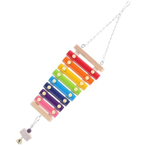 UTHCLO Buntes Vogelspielzeug für Papageien und Sittiche Langlebig und Kratzfest Hängendes Kauspielzeug zur Beschäftigung im Vogelkäfig Fördert Gesundes Picken und Spielspaß von UTHCLO