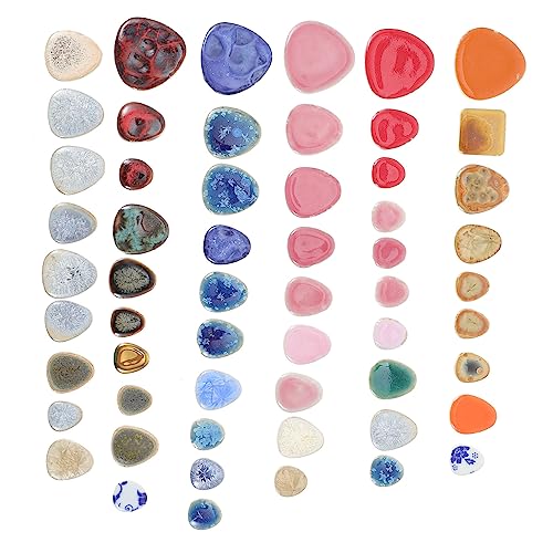 UTHCLO DIY Mosaiksteine Bunte Glatte Keramikfliesen für Kreative Bastelprojekte Selbstklebend für Wand Garten Kunsthandwerk und Individuelle Fliesenherstellung von UTHCLO