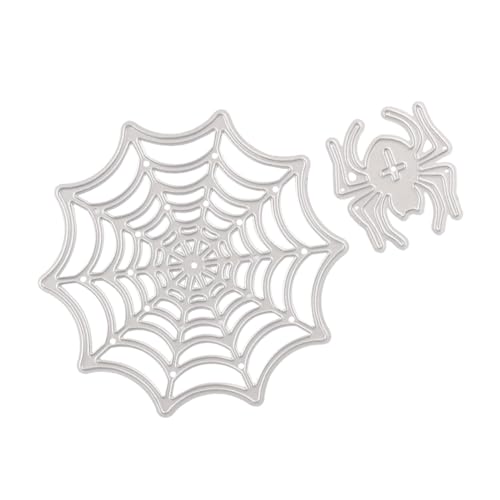 UTHCLO DIY Spider Web Stanzschablone für Halloween Prägeschablone Hochwertigem Carbonstahl für Scrapbooking Fotoalben und Dekoration für Kreative Bastelprojekte von UTHCLO