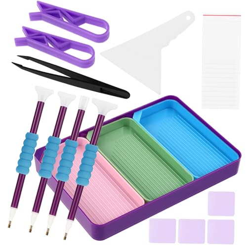 UTHCLO Diamant Kunst Werkzeug Teilig Plastik Sortier Tablett mit Ergonomischem Punktierstift und Aufbewahrungsfach für Erwachsene DIY Diamond Art Kits UTHCLO Diamant Kunst Werkzeug Teilig Plastik Sortier Tablett mit Ergonomischem Punktierstift und Aufbewahrungsfach für Erwachsene DIY Diamond Art Kits von UTHCLO