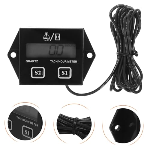 UTHCLO Digitaler Tachometer für Kettensäge Atv und Kleine Motoren Präzises Multifunktions display mit Betriebsstundenzähler Langlebig und Vielseitig für Motorrad Rasenmäher und von UTHCLO