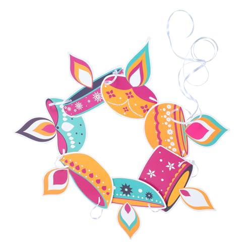 UTHCLO Diwali Party Dekobanner aus Robustem Karton Farbenfrohes Happy Diwali Wandornament Wiederverwendbar Einfache Montage für Klassenzimmer Fenster Türen und Partyrückwände von UTHCLO