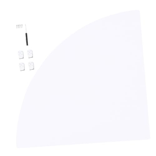 UTHCLO Eckregal Wandmontage Dreieckiges Wandregal Fan Form Weiß Robust Raumspart Regal Ecke Für Küche Schlafzimmer Badezimmer Wohnzimmer von UTHCLO