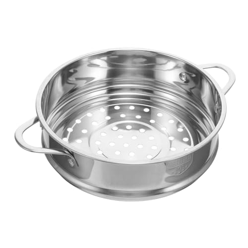 UTHCLO Edelstahl Dampfkorb mit Doppelgriffen Leichter Kompakter Dampfeinsatz für Gemüse Fisch Eier Universeller Steamer Einsatz für Kochtöpfe Rostfrei Langlebig Schnelles und von UTHCLO