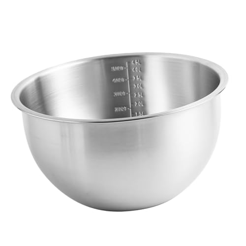 UTHCLO Edelstahl Kochschüssel Lebensmittelechte Multifunktions schüssel für Küche und Backen Rutschfest Langlebig zum Eier Schlagen und Salatzubereiten von UTHCLO