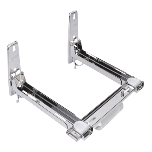 UTHCLO Edelstahl Mikrowellenregal Wandmontage Ausziehbarer Küchenhalter Platzsparend Verstärktes Küchenregal mit Gleitschiene Für Mikrowelle und Backofen von UTHCLO