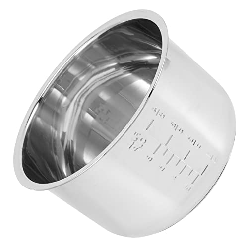 UTHCLO Edelstahl Reiskocher Innentopf Verstärkter Kochtopf mit Messskala Langlebiger Verschleißfester Cooker Liner für Elektrischen Reiskocher und Dampfgarer Zubehör von UTHCLO
