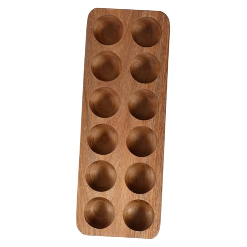 UTHCLO Eierablage aus Robustem Holz Stilvolle Eierhalter Platte für Küche und Kühlschrank Glatte Oberfläche Multifunktionale Aufbewahrung von Eiern Arbeitsplatte Kühlschrank von UTHCLO