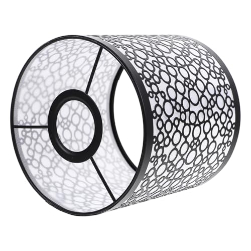UTHCLO Eisernes Lampenschirm zubehör Schwarzer Dekorativer Lampenschirm mit Bubble muster Passend für Steh Tisch Wandlampen Modernes Design für Wohnzimmer und Schlafzimmer von UTHCLO