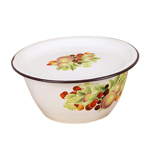 UTHCLO Emaillierte Stapelbare Suppenschüssel Retro Design Rührschüssel Küchen Multifunktional Zum Teigkneten Dumpling Füllen Obst und Gemüsewaschen Für Haushalt Und Familiengebrauch UTHCLO Emaillierte Stapelbare Suppenschüssel Retro Design Rührschüssel Küchen Multifunktional Zum Teigkneten Dumpling Füllen Obst und Gemüsewaschen Für Haushalt Und Familiengebrauch von UTHCLO