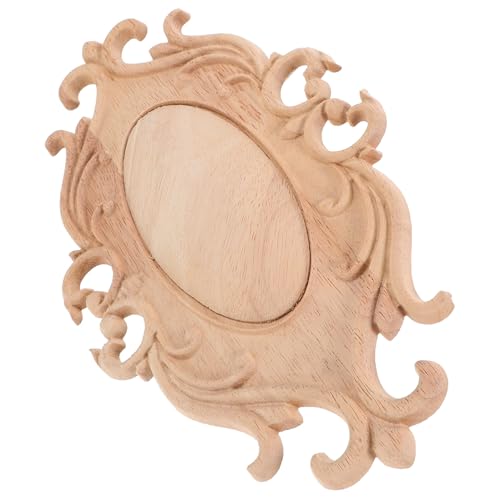 UTHCLO Europäisches Holzornament Geschnitzte Onlay Applique Holzdeko für Möbel Türen Fenster Vielseitige Vintage Holzapplikation Wanddekoration von UTHCLO