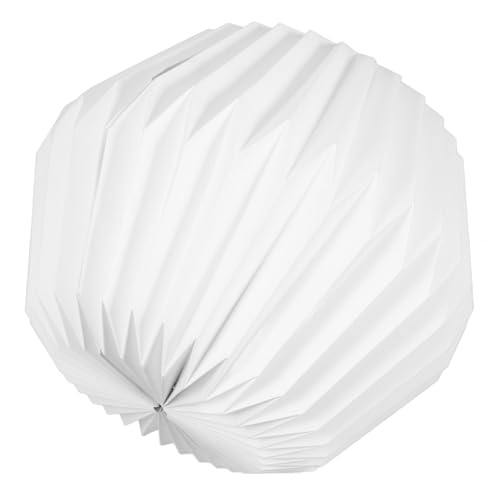 UTHCLO Faltbarer Papier Lampenschirm Hängelampe Modern Geometrisch DIY Lampenabdeckung Weiß Leicht Montierbar Warmes Wohnraumdeko von UTHCLO
