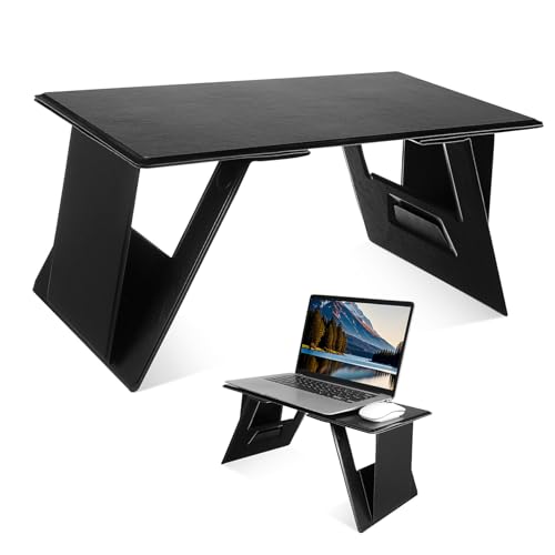 UTHCLO Faltbarer Tragbarer Laptoptisch mit Rutschfester Oberfläche Verstellbar für Bett Sofa Auto Multifunktionaler Klapptisch zum Schreiben Lesen und Essen von UTHCLO