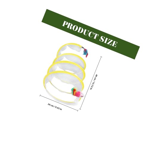 UTHCLO Großer Katzen spieltunnel mit Interaktivem Federähnlich Robust und Geeignet für Kätzchen und Ausgewachsene Katzen Fördert Bewegung und Selbstbeschäftigung Drinnen von UTHCLO