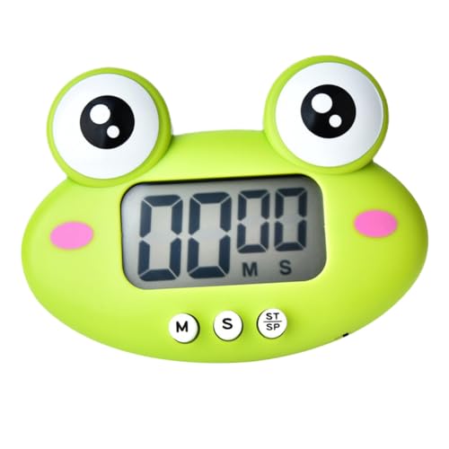 UTHCLO Grüner Frosch Küchentimer mit Magnet Kompakter Cartoon Countdown Timer für Kochen Backen Lernen Visuelle Zeitschaltuhr für Haushalt und Schule von UTHCLO