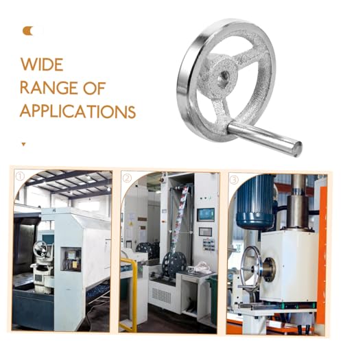 UTHCLO Gusseisen Handrad mit Verchromter Oberfläche Ergonomischer Quadratischer Rand Rostschutz Ersatzrad für Drehmaschinen und Werkzeugmaschinen von UTHCLO