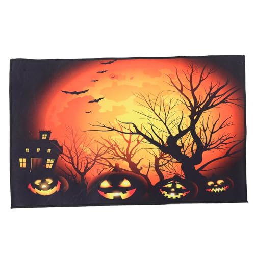 UTHCLO Halloween Fußmatte rutschfeste Cartoon Matte für Badezimmer Schlafzimmer und Küche Gruselige Halloween Dekoration mit Stylischem Design und Einfacher von UTHCLO