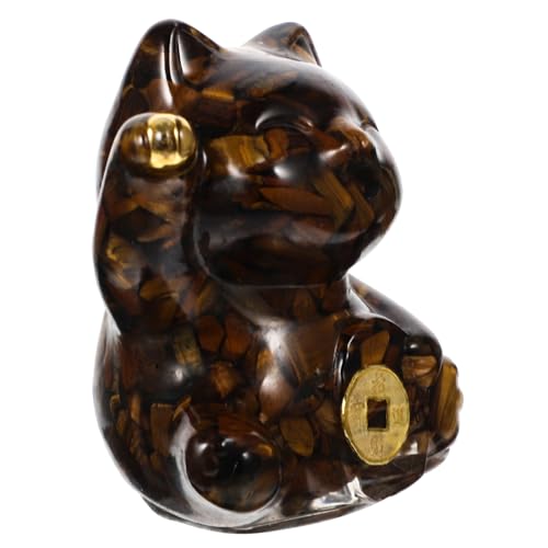 UTHCLO Handgefertigte Resin Winke Katze Figurine Desktop Dekoration Katzen Statue Feng Shui Glücksbringer für Haus Büro Wohnzimmer UTHCLO Handgefertigte Resin Winke Katze Figurine Desktop Dekoration Katzen Statue Feng Shui Glücksbringer für Haus Büro Wohnzimmer von UTHCLO