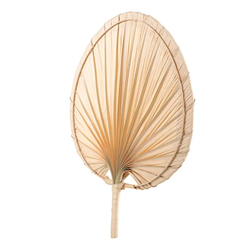 UTHCLO Handgefertigter Handfächer aus Palmblatt Vintage Chinesischer Stil für Sommer Hochzeit und Partys Leicht Dekorativ Handgewebt von UTHCLO