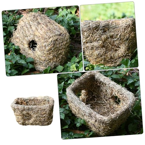 UTHCLO Handgefertigtes Handgewebtes Strohhäuschen mit Doppelöffnung Atmungsaktiv und Gemütlich für Kaninchen Meerschweinchen und Kleine Haustiere für Drinnen und Draußen Geeignet UTHCLO Handgefertigtes Handgewebtes Strohhäuschen mit Doppelöffnung Atmungsaktiv und Gemütlich für Kaninchen Meerschweinchen und Kleine Haustiere für Drinnen und Draußen Geeignet von UTHCLO