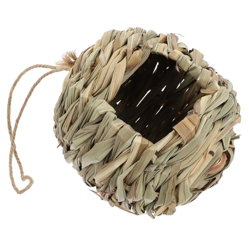 UTHCLO Handgewebtes Wetterfestes Vogelhaus aus Stroh Langlebiges Vielseitiges Grass Nest für Kleine Vögel Geeignet zum Aufhängen im Garten Terrasse und Balkon Natürliche Nistmöglichkeit UTHCLO Handgewebtes Wetterfestes Vogelhaus aus Stroh Langlebiges Vielseitiges Grass Nest für Kleine Vögel Geeignet zum Aufhängen im Garten Terrasse und Balkon Natürliche Nistmöglichkeit von UTHCLO