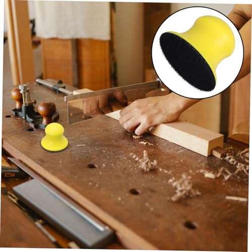 UTHCLO Handlicher Pu schaum Schleifblock mit Selbstklebendem Haken Flauschverschluss Weicher Griff für Präzises Handschleifen für Holz Möbelrestauration Langlebig und Wiederverwendbar von UTHCLO