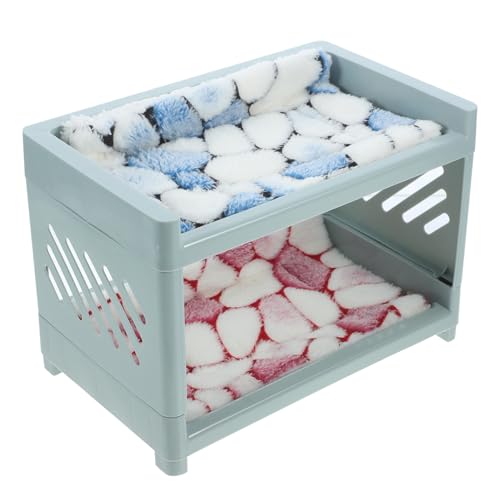 UTHCLO Haustierbett für Hamster und Kaninchen Nest mit Verstellbarem Design Bequemes Chinchilla Bett Abnehmbar Sichere Kuschelecke für Kleine Nager und Meerschweinchen Zufällige Farbe von UTHCLO