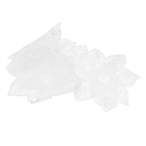 UTHCLO Hitzebeständiger PVC Tischläufer mit Hollowed Blumenmuster Rutschfestes Platzset für Esszimmer Dekorativer Tischschutz für Küche Silberfarbene Tischdecke UTHCLO Hitzebeständiger PVC Tischläufer mit Hollowed Blumenmuster Rutschfestes Platzset für Esszimmer Dekorativer Tischschutz für Küche Silberfarbene Tischdecke von UTHCLO