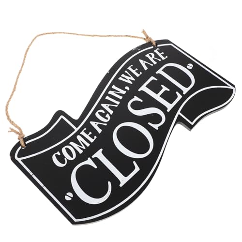 UTHCLO Holz Türschild Doppelseitig Open Closed Vintage Stil Hängendes Geschäftsschild für Bar Restaurant Robustes Holzmaterial Dekoratives Laden Türschild für Fenster und Eingang von UTHCLO