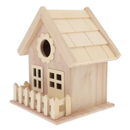 UTHCLO Holz Vogelhaus mit Weitem Doppel Fenster Eingang Atmungsaktives Nistkasten DIY zum Bemalen Wetterfestes Vogelnest für Kleine Gartenvögel Natürliche Vogelhäuschen Dekoration UTHCLO Holz Vogelhaus mit Weitem Doppel Fenster Eingang Atmungsaktives Nistkasten DIY zum Bemalen Wetterfestes Vogelnest für Kleine Gartenvögel Natürliche Vogelhäuschen Dekoration von UTHCLO