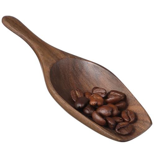 UTHCLO Kaffeebohnenspoon aus Holz Wiederverwendbarer Löffel für Tee Reis und Gewürze Ergonomisches Design Spülmaschinengeeignet von UTHCLO