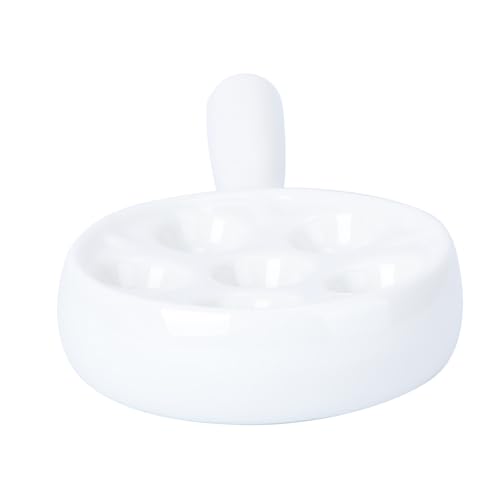 UTHCLO Keramik Schnecken Backform Auflaufform mit Rutschfestem Boden für Backofen Mikrowelle und Geschirrspüler Geeignet Weißes Geschirr für Bbq und Servieren von Escargot von UTHCLO