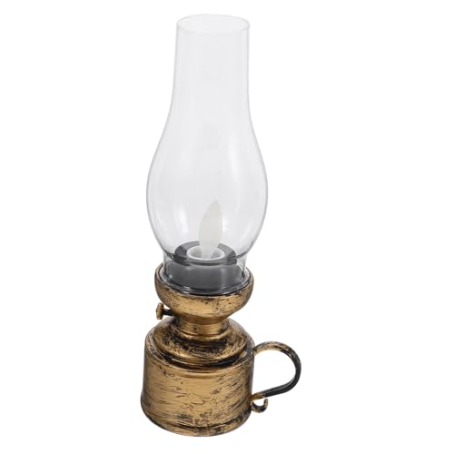 UTHCLO Kerosinlampe Im Vintage-Stil Elektrische Petroleumlaterne Tischdekoration Retro-Lampe Petroleumlicht-Imitation Innenraum-beleuchtungsdekoration Batteriebetriebene Lampe Warme Atmos von UTHCLO