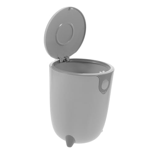 UTHCLO Kleiner Abfalleimer mit Deckel für Küche Bad Wohnzimmer und Büro Tragbarer Desktop Papierkorb Geruchsverschluss Vielseitig für Müll und Aufbewahrung Robust und Leicht zu Reinigen von UTHCLO
