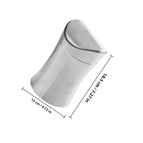 UTHCLO Kleiner Edelstahl mülleimer mit Deckel Stilvoller und Praktischer Tischabfalleimer für Büro Küche und Bad Kompakter Silberner Desktop müllbehälter zur Geruchsbindung und von UTHCLO