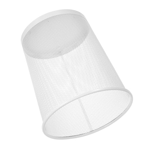 UTHCLO Kleiner Runder Drahtgeflecht Papierkorb mit Großem Öffnungsdesign Feiner Mesh Mülleimer für Büro und Zuhause Kompakter Desktop Abfallbehälter für Einfache Entsorgung von UTHCLO