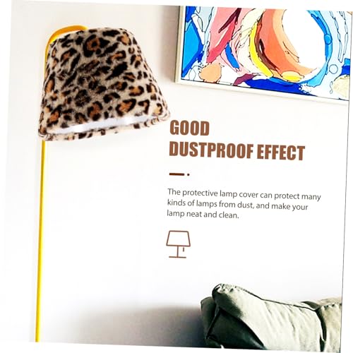 UTHCLO Kleiner Stoff lampenschirm Fassung Konisch Leopardenmuster Dekorative Tisch Stehlampe Wohnzimmer Schlafzimmer Lampenabdeckung Langlebig von UTHCLO