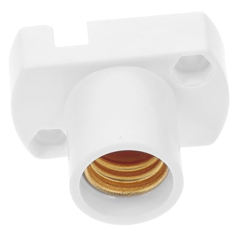 UTHCLO Lampenfassung Kunststoff Weiß Schraubsockel Kompatibel mit Glühbirnen Vielseitig Einsetzbar Einfache Montage für Wohn Bürobeleuchtung von UTHCLO