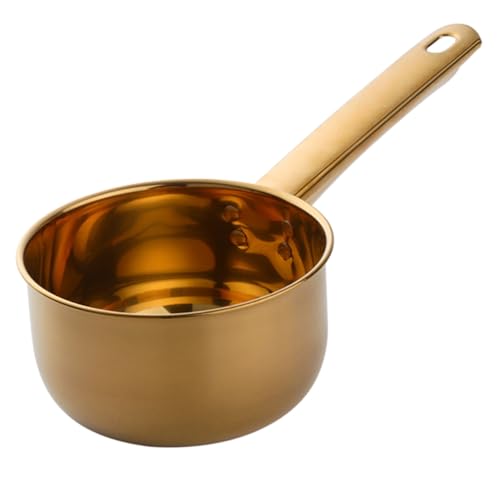 UTHCLO Langer Griff Wasserkelle Küchenutensil Mehrzweck Wasserschöpfer Ergonomisch Rutschfest Haushalt Garten Wasserlöffel Goldfarben von UTHCLO