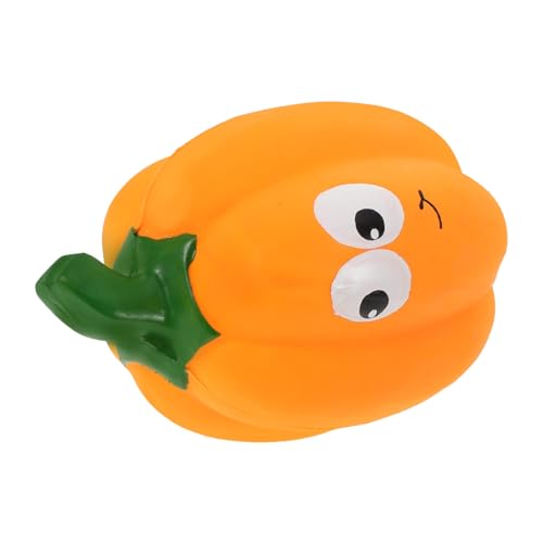 UTHCLO Lustiges Hundespielzeug aus Hochwertigem Latex mit Quietschfunktion Langlebiges Kürbis Design für Interaktives Kauspielzeug Geeignet für Kleine und Mittlere Hunde Training von UTHCLO