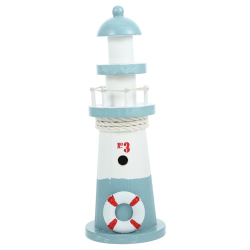 UTHCLO Mediterraner Holz Leuchtturm Dekoration Tischornament Kleine Nautische Holzlaterne Hellblau Kompakte Tischdeko Für Zimmer Balkon Regal UTHCLO Mediterraner Holz Leuchtturm Dekoration Tischornament Kleine Nautische Holzlaterne Hellblau Kompakte Tischdeko Für Zimmer Balkon Regal von UTHCLO